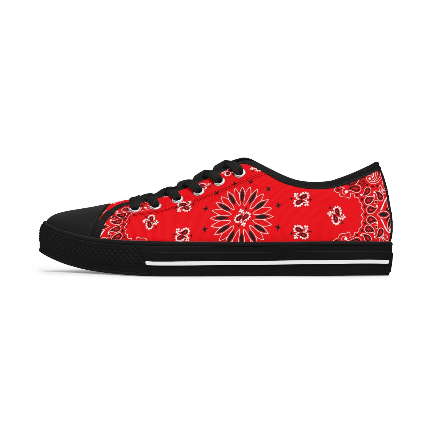 Niedrige Sneakers für Damen - ROTES BANDANA