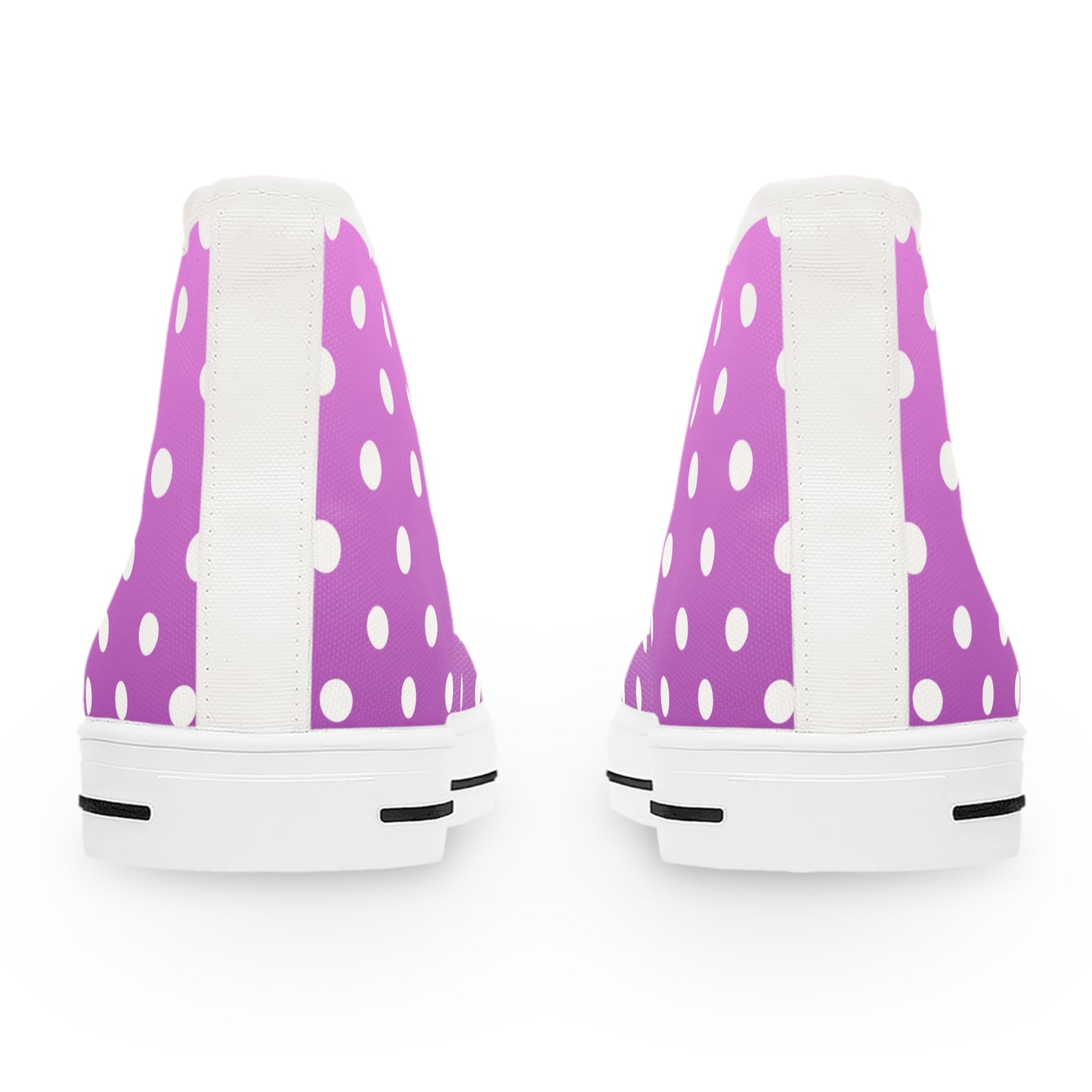 Polka Dot Pink High Top Sneakers für Damen – Stylisch & Fun