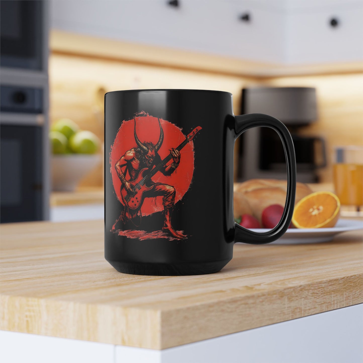 METAL DEMON - Schwarze Kaffeetasse - 15oz