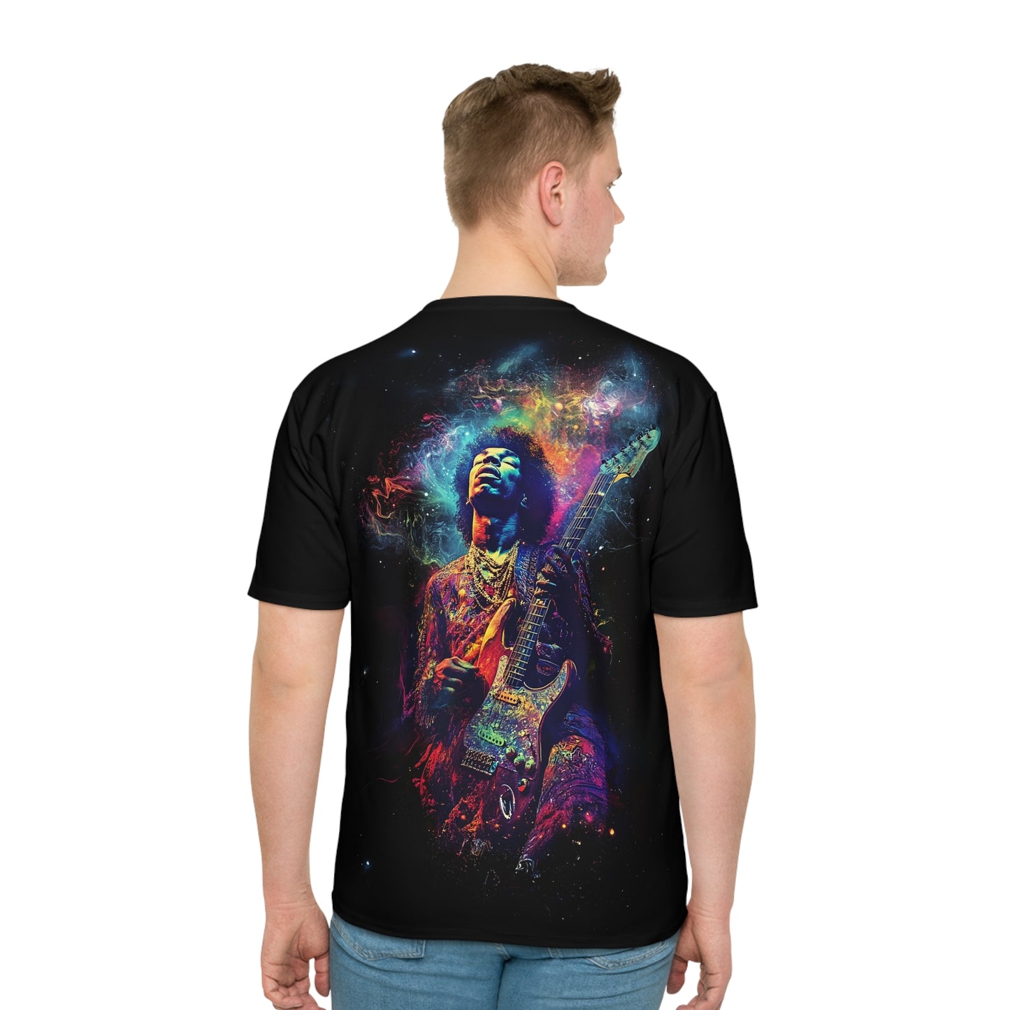 Jimi Hendrix Cosmic Vibe T-Shirt – Buntes Grafik-T-Shirt