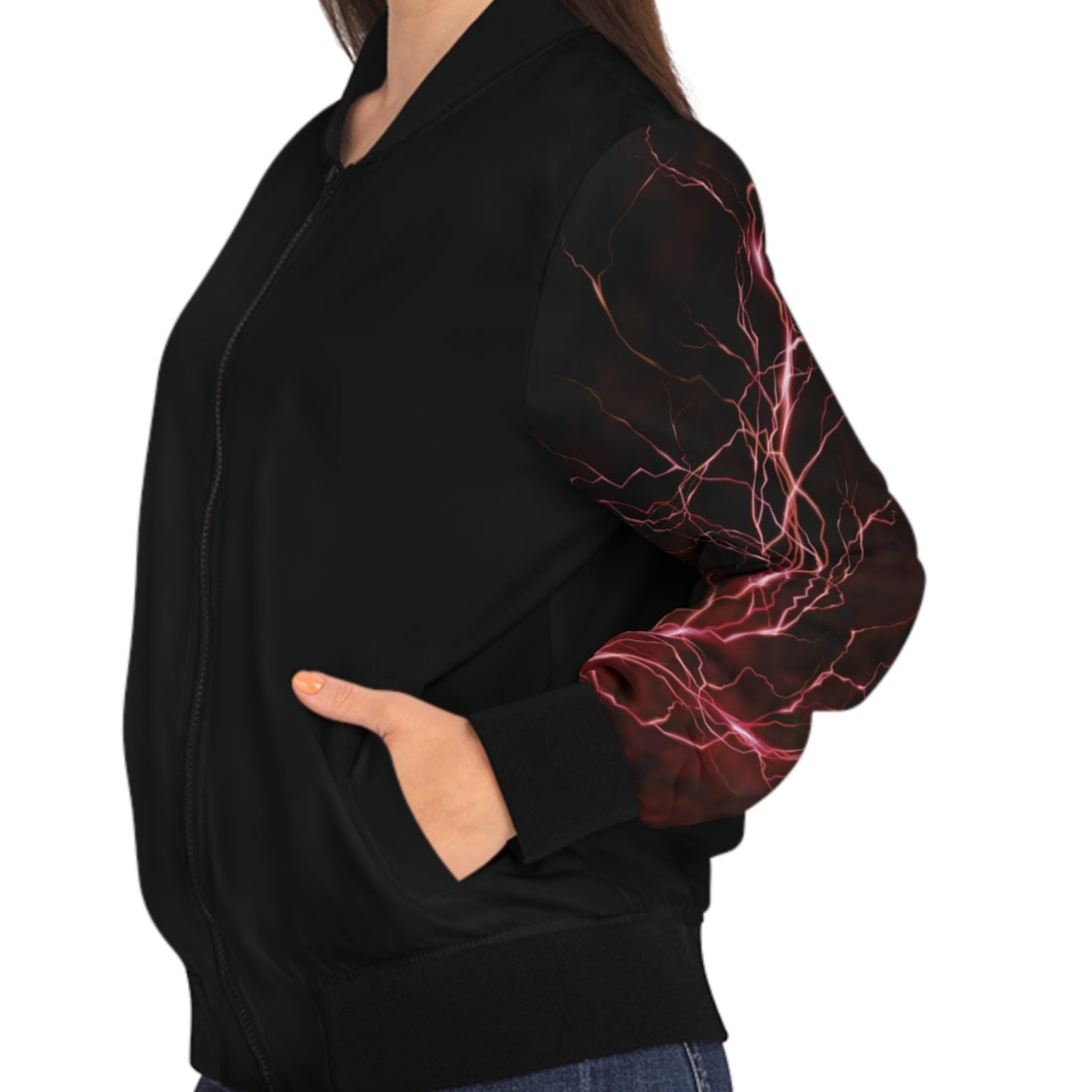 Red Lightning – Bomberjacke mit schickem Design für den Alltag
