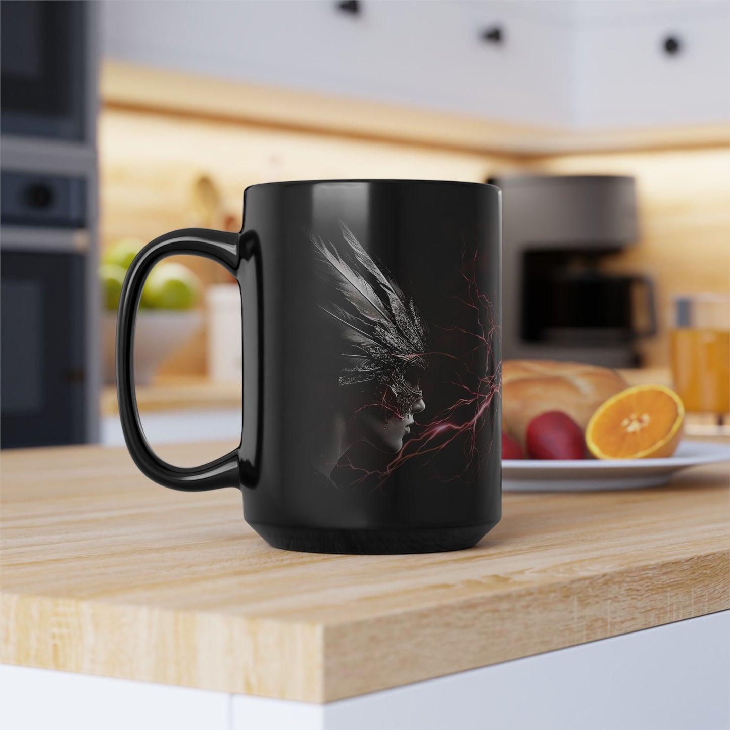 Valkyrie Spirit – Iron Maidens Kollektion – Schwarze Kaffeetasse – 425 ml