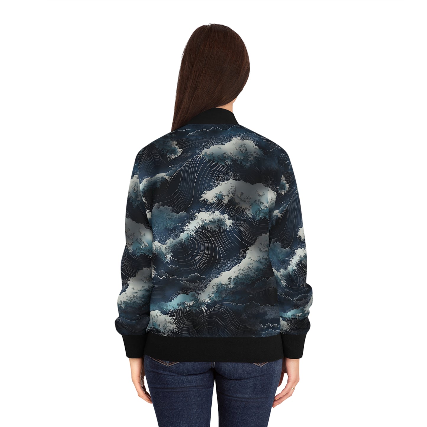Ocean Waves - Damen Bomberjacke - Schickes Design für den Alltag