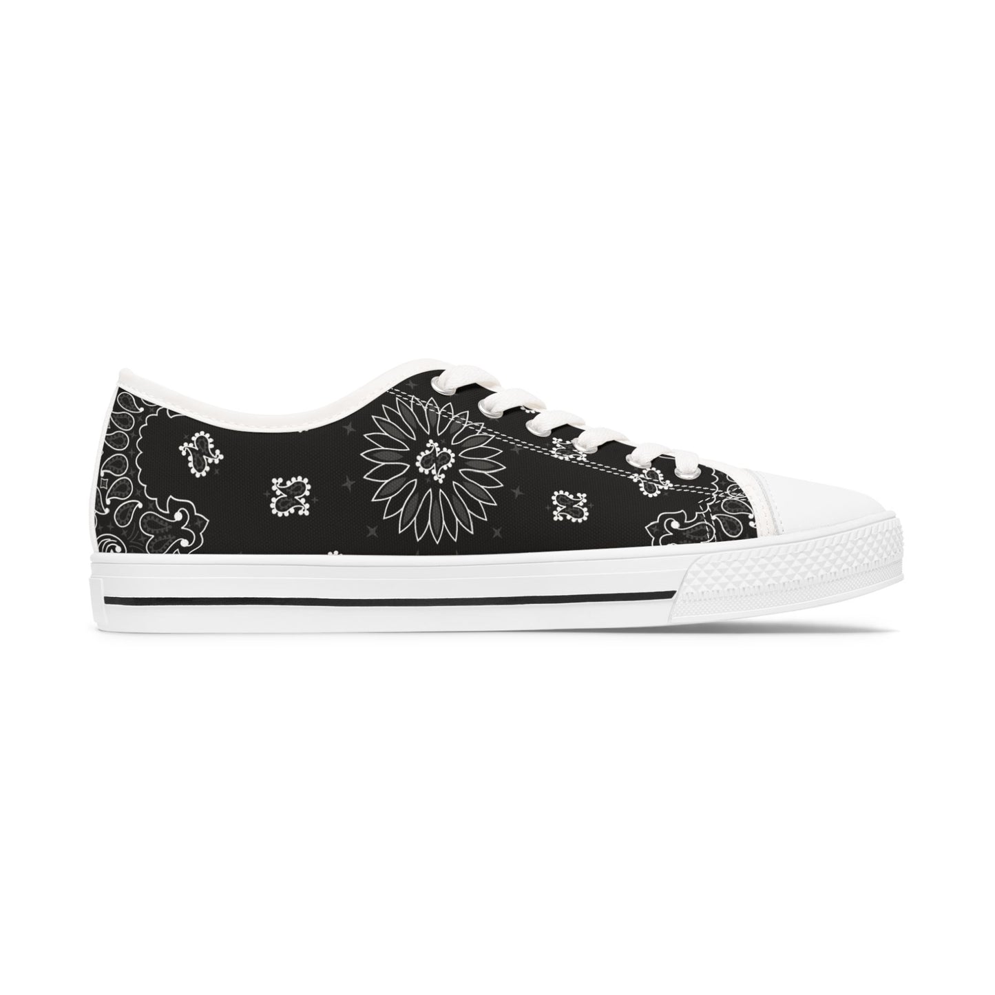Low Top Sneakers für Damen - SCHWARZES BANDANA