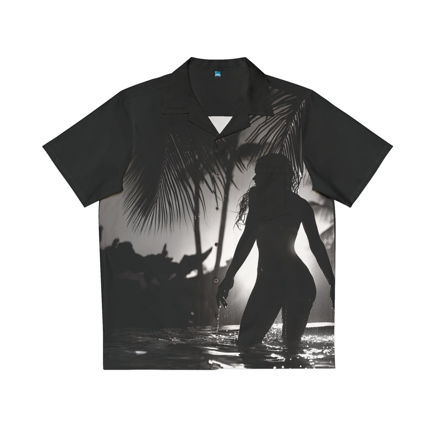 Men's Hawaiian Shirt - Tropical Vibe with Sunset Silhouette