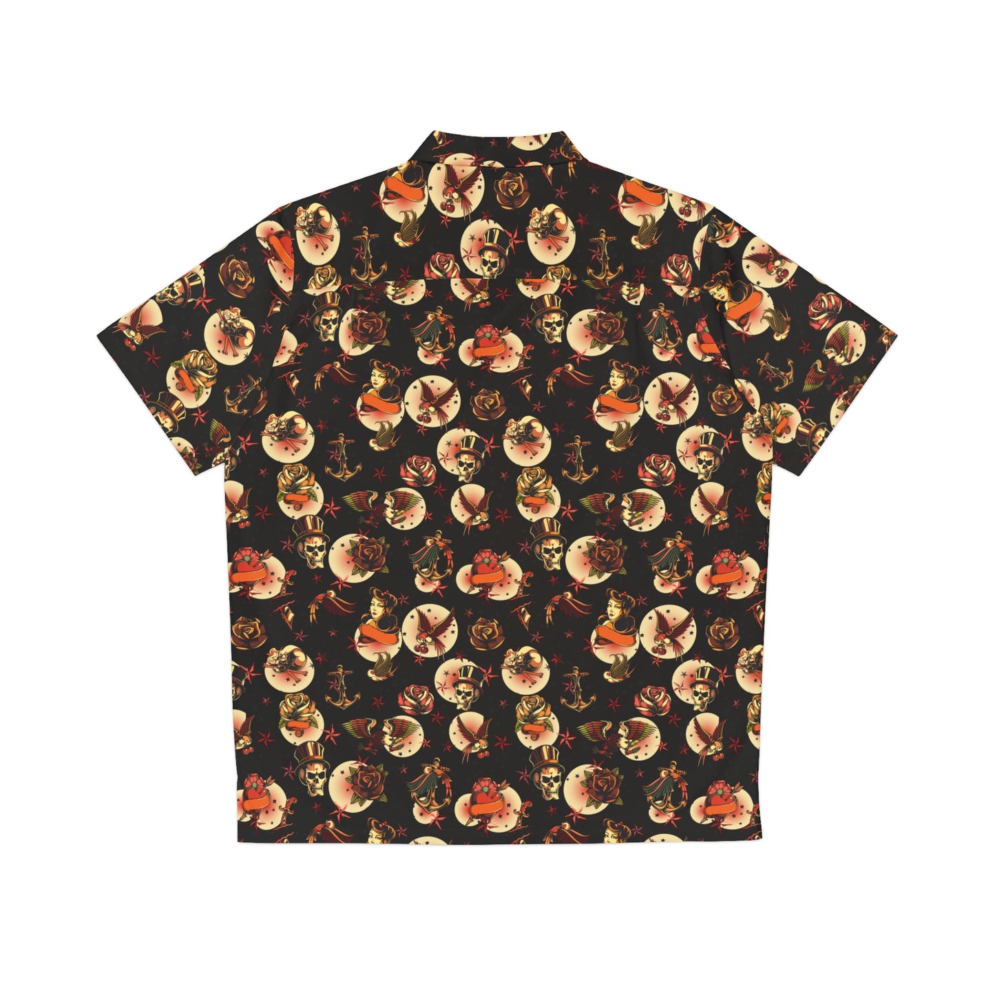 Vintage Tattoos - Men's Hawaiian Shirt - Beach Vibe Summer Gear