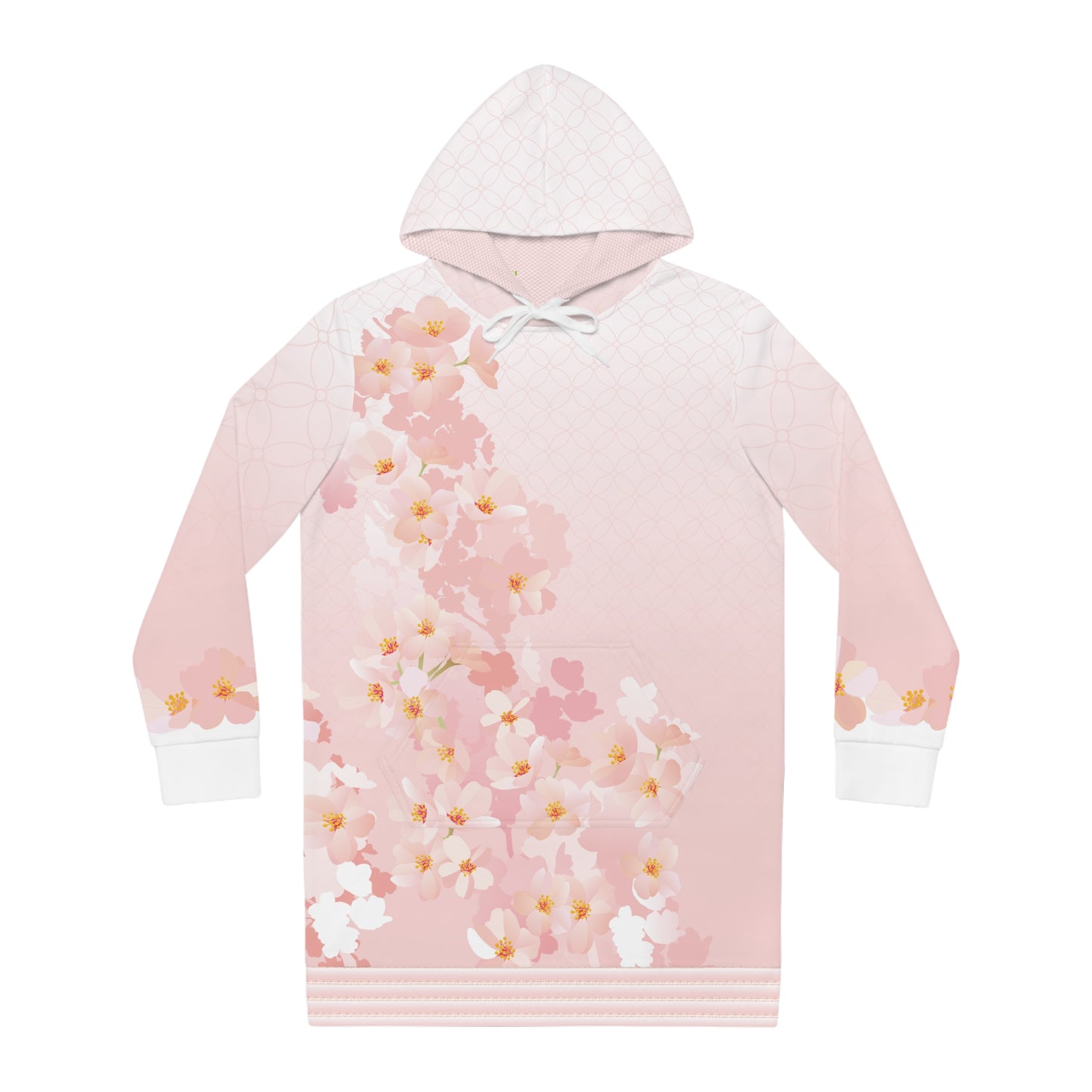 Kirschblüten Damen Langer Hoodie