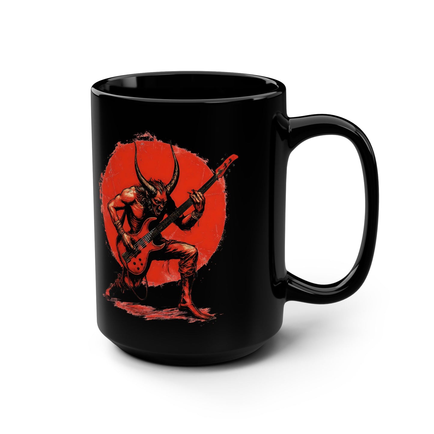 METAL DEMON - Schwarze Kaffeetasse - 15oz
