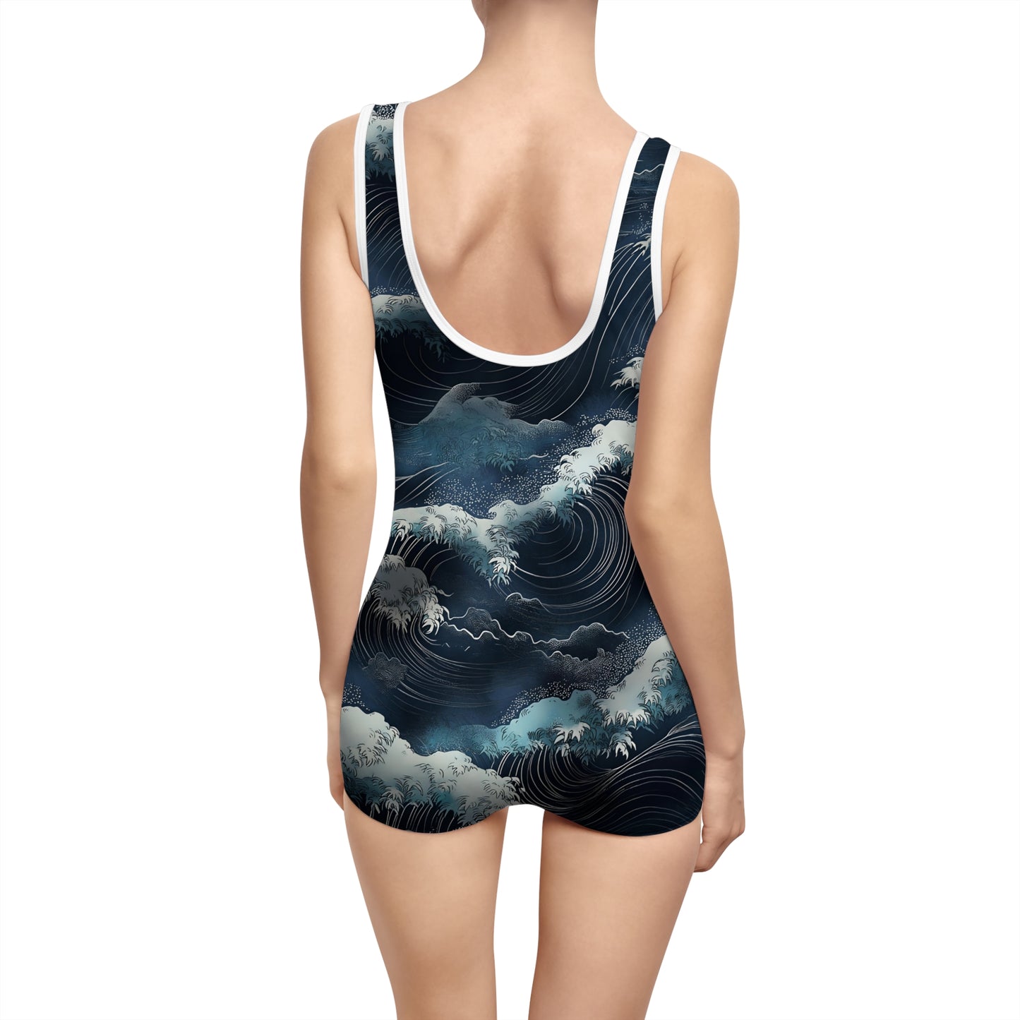Women's Vintage Swimsuit - Blue Ocea Wonder