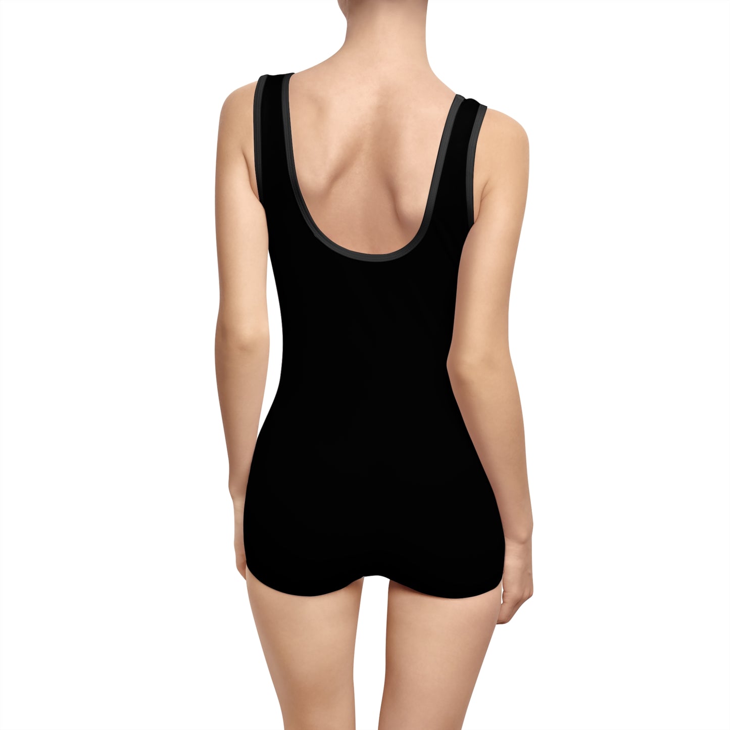Women's Vintage Swimsuit - Zebra Stripe Stripe (Purple)