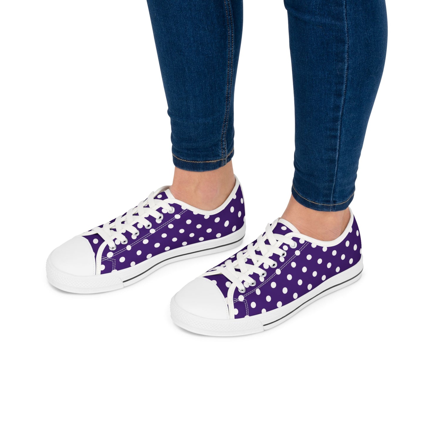 Polka Dot Low-Top-Sneakers für Damen – Stilvolles und bequemes Schuhwerk für alltägliche Abenteuer