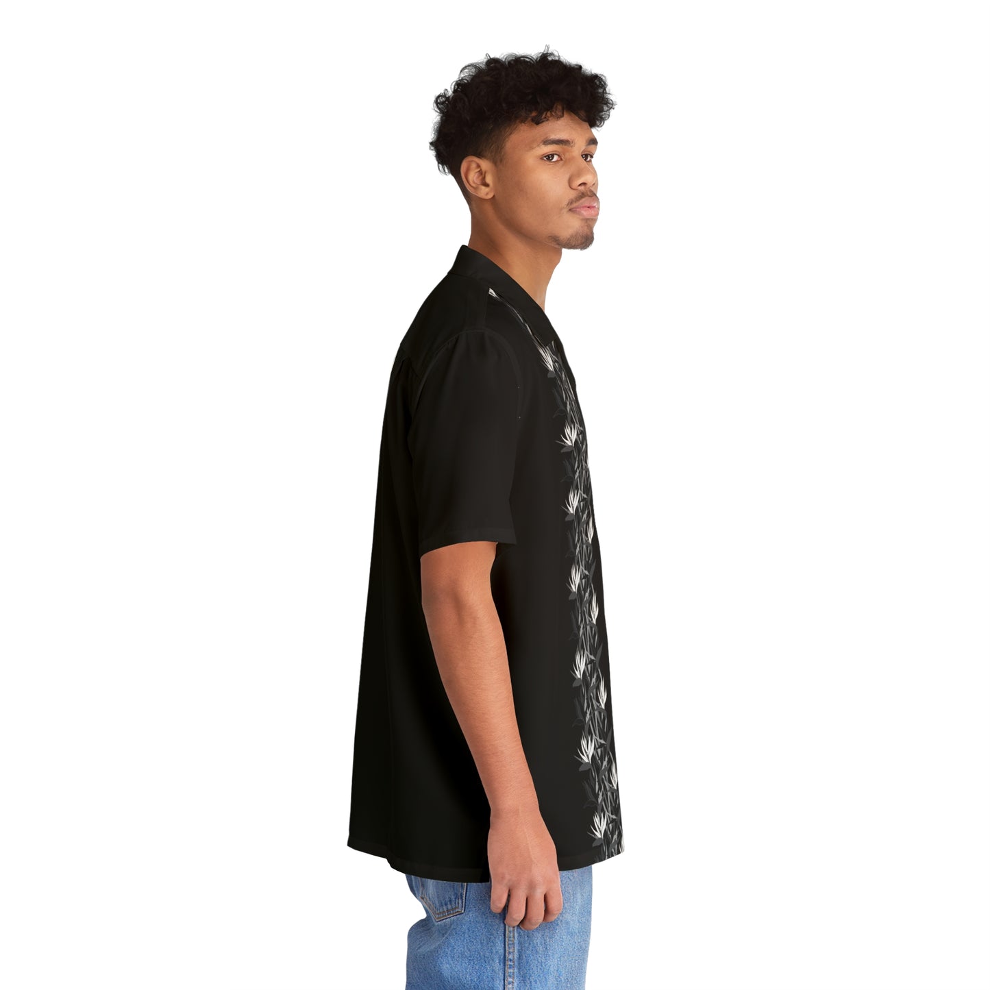 herbaceous plant of strelitzia - Men's Hawaiian Shirt - Beach Vibe Summer Gear