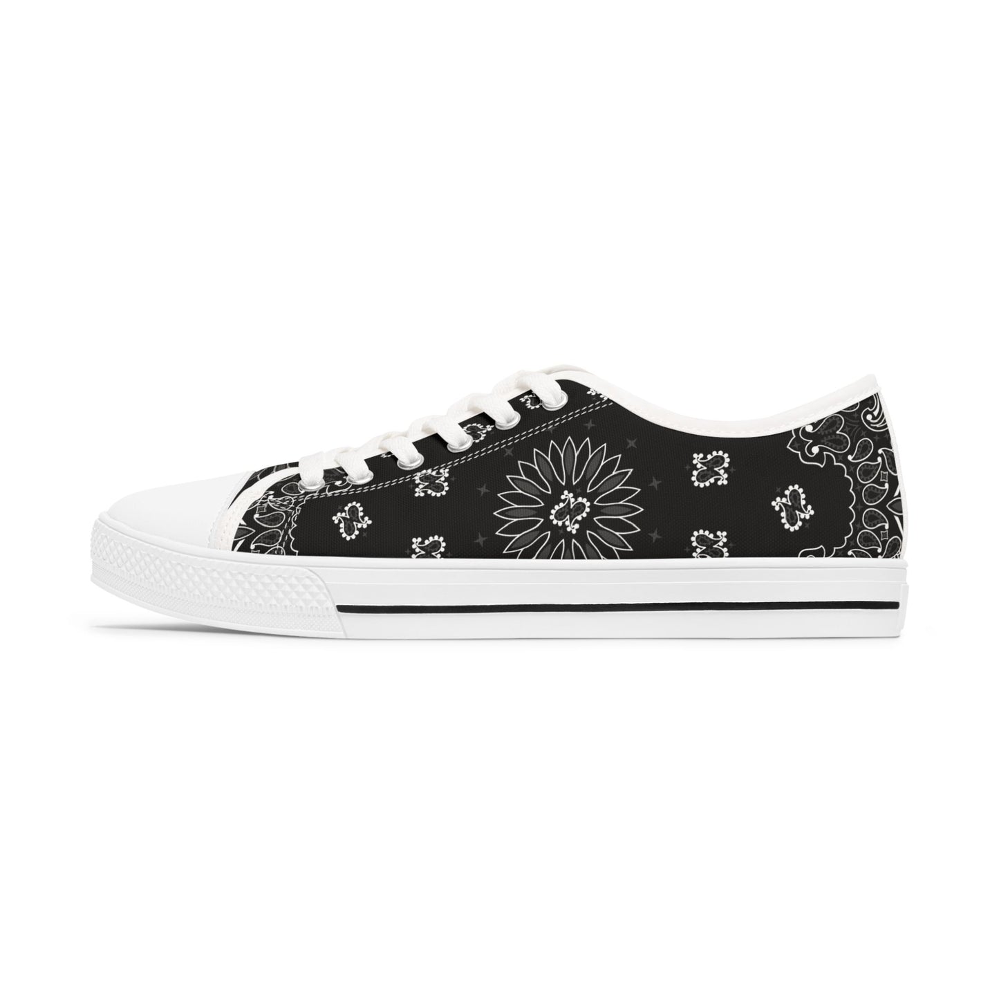 Low Top Sneakers für Damen - SCHWARZES BANDANA