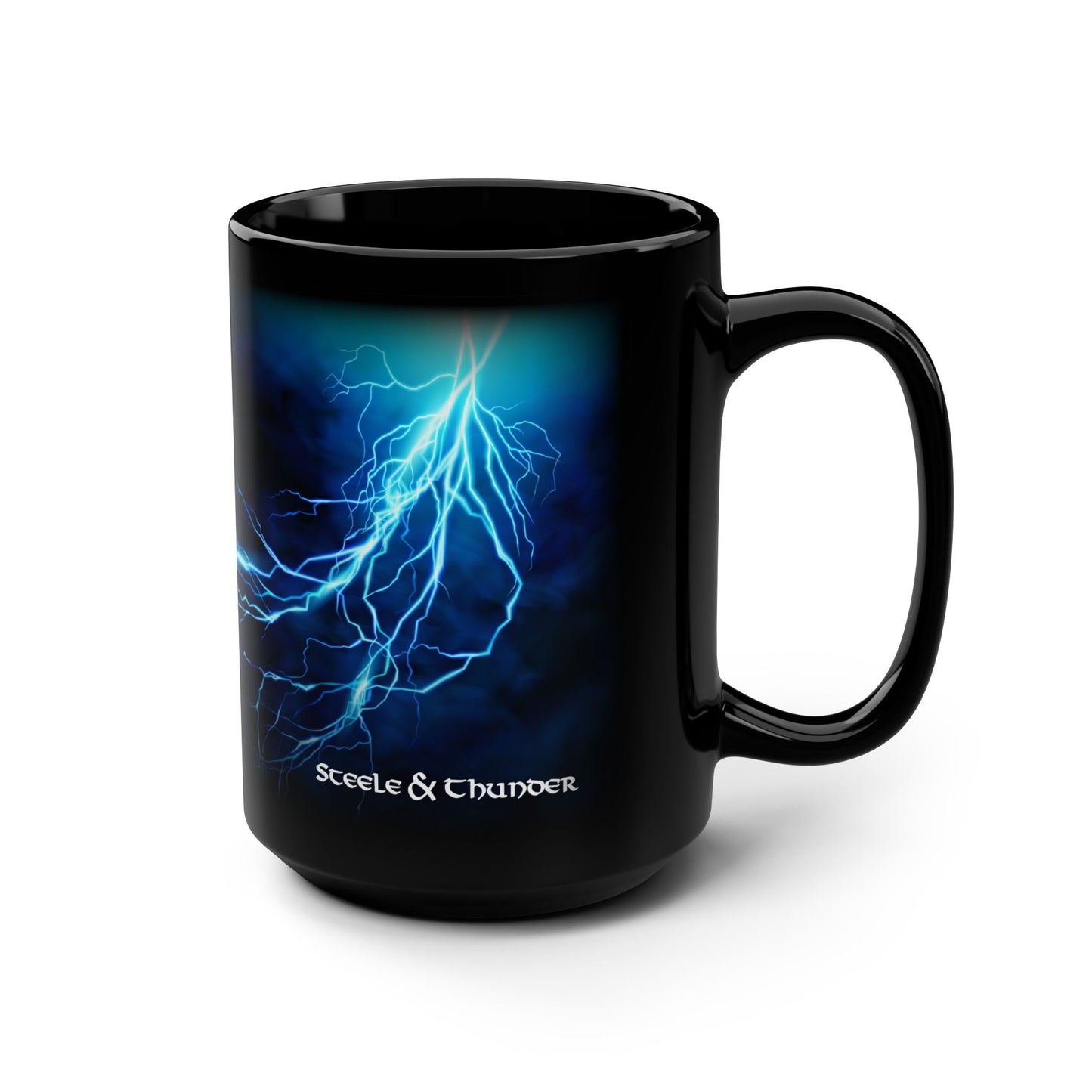 Ocean King – Iron & Thunder Kollektion – Schwarze Kaffeetasse – 425 ml