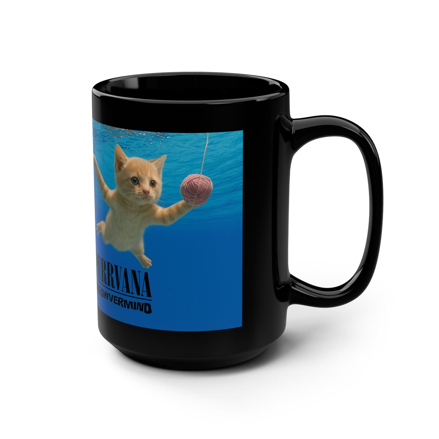 PURRVANA - MEOWVERMIND - Black Coffee Mug - 15oz