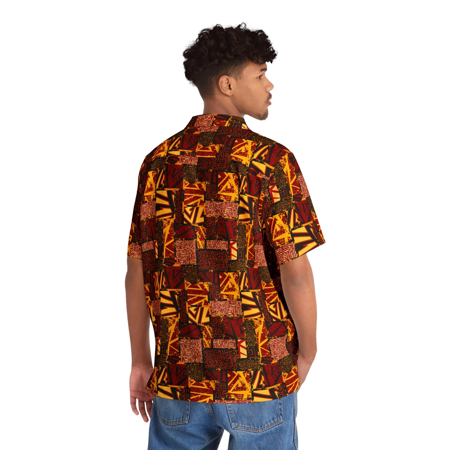 Afrikanisches Sommer-Hawaiihemd für Herren – Beach Vibe Sommerausrüstung