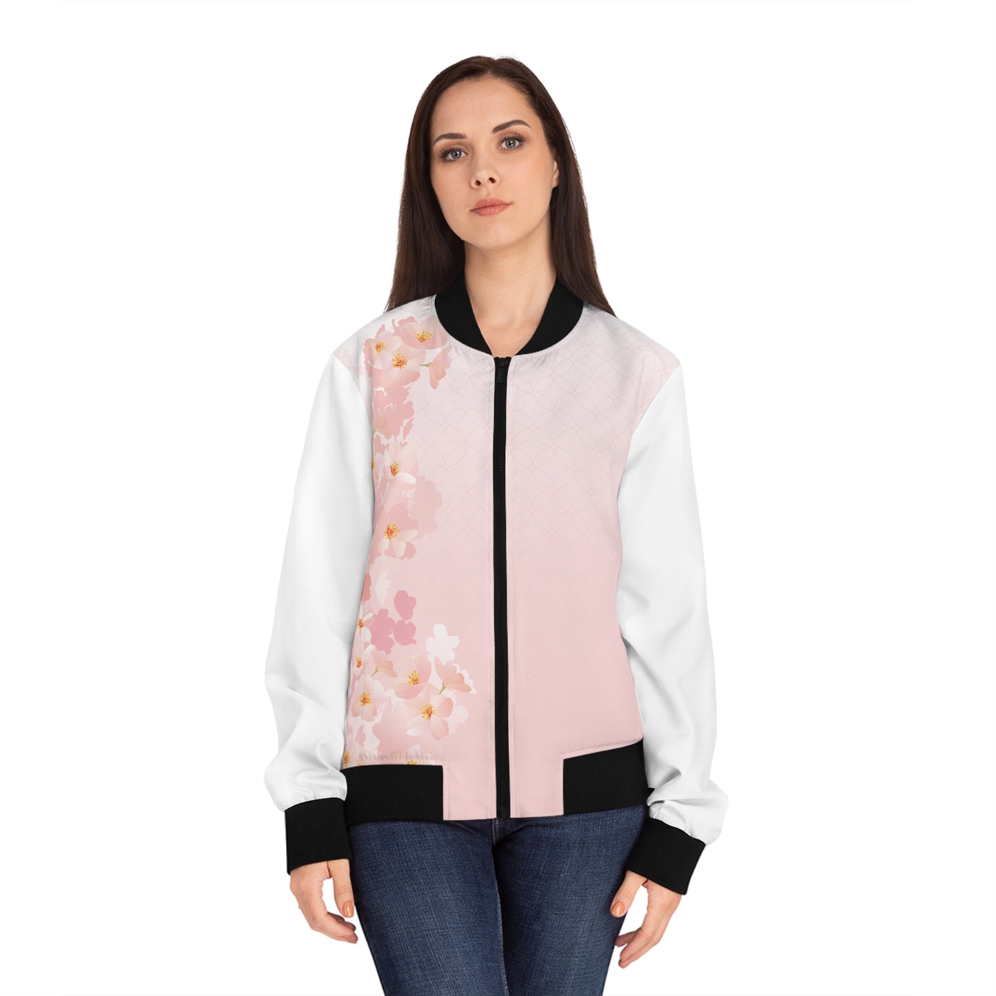 Schicke Cherry Blossom Bomberjacke für Damen – ein Must-have für die Frühlingsmode