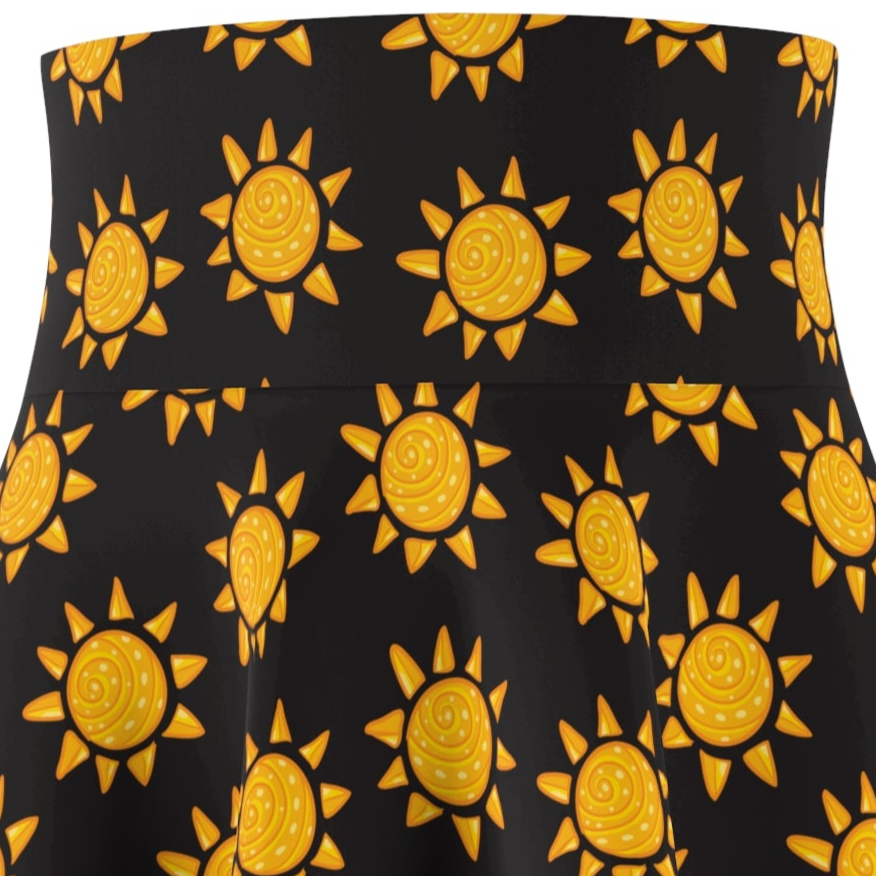 Sunny Vibes Damen-Skaterrock – lustige und stylische Sommermode