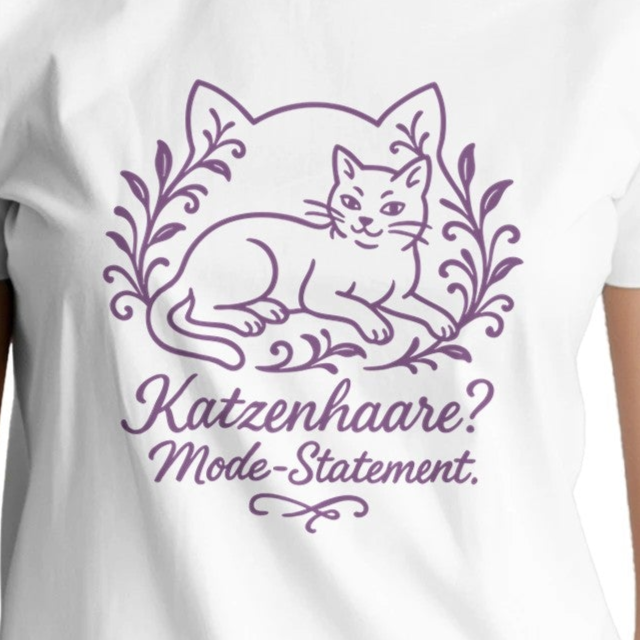 Katzenhaare? Mode-Statement - Katzen Heavyweight Unisex Crewneck T-Shirt | Gildan® 5000