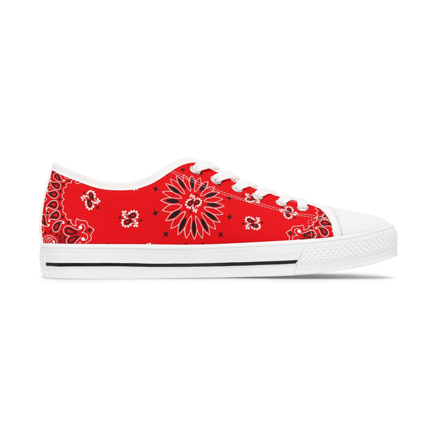 Niedrige Sneakers für Damen - ROTES BANDANA