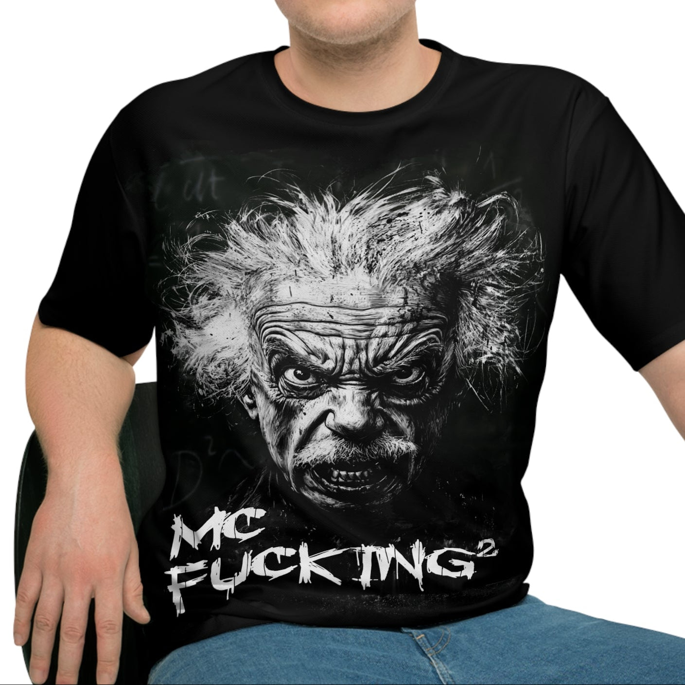MC FUCKING² - EINSTEIN - Lockeres Grafik-T-Shirt für Herren - Design