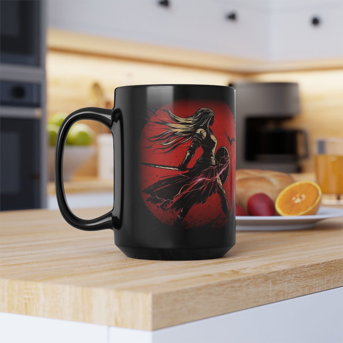 Shield Maiden - Iron Maidens Collection - Black Coffee Mug - 15oz