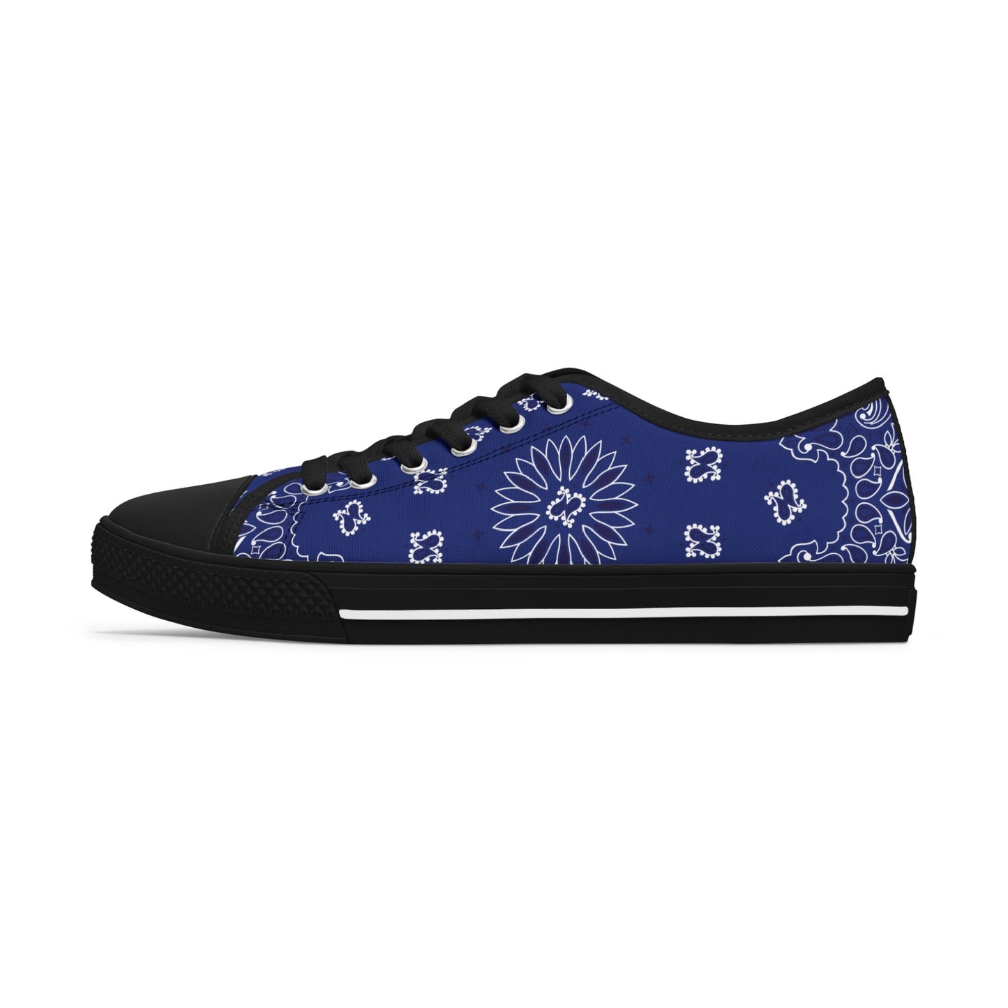 Women's Low Top Sneakers - Blue BANDANA