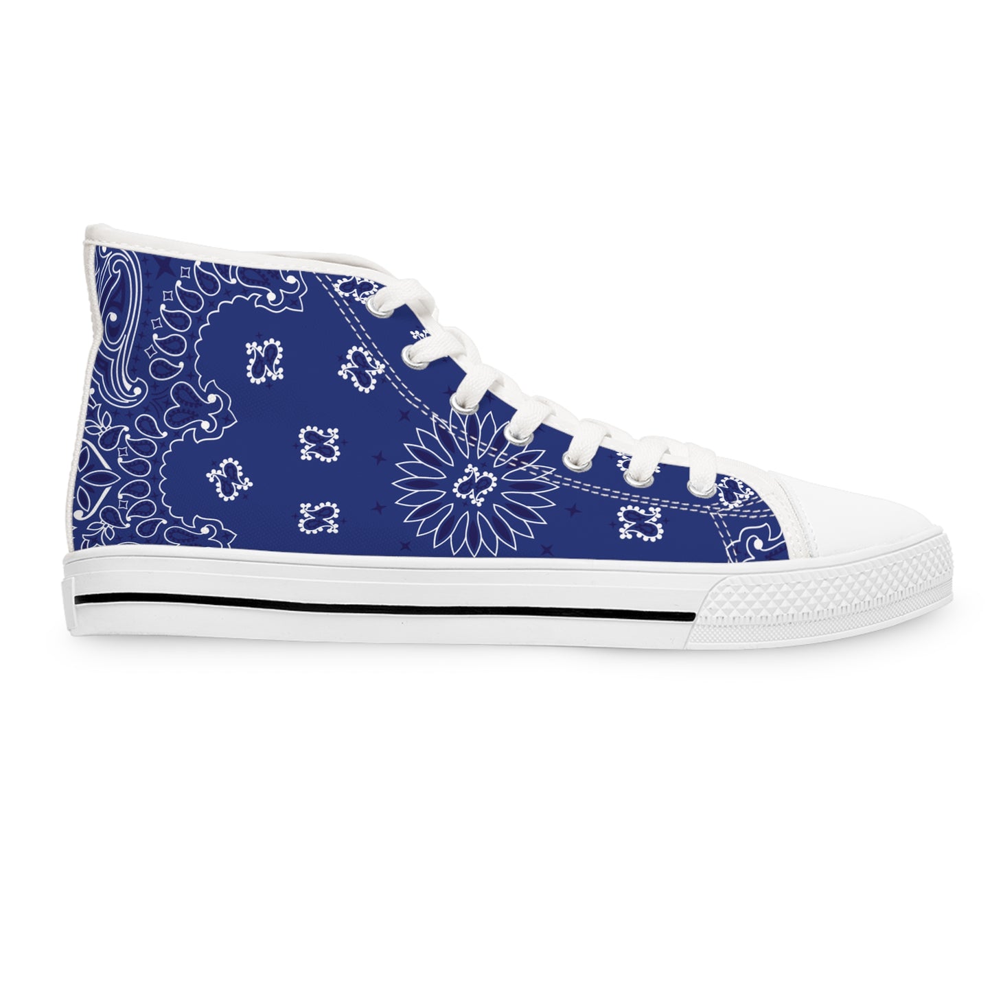 Blaue Bandana High Top Sneakers für Damen – Stylisch & Fun