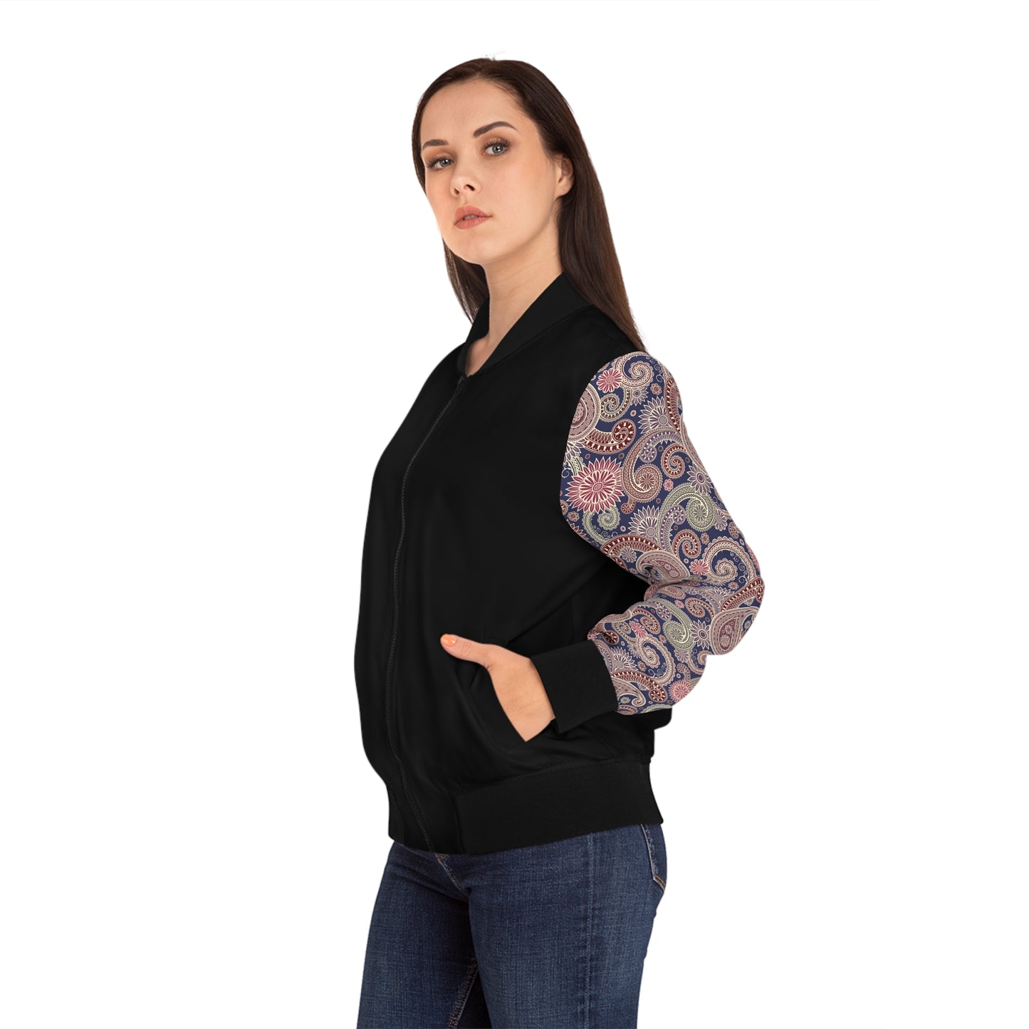 Paisley - Damen Bomberjacke - Schickes Design für den Alltag