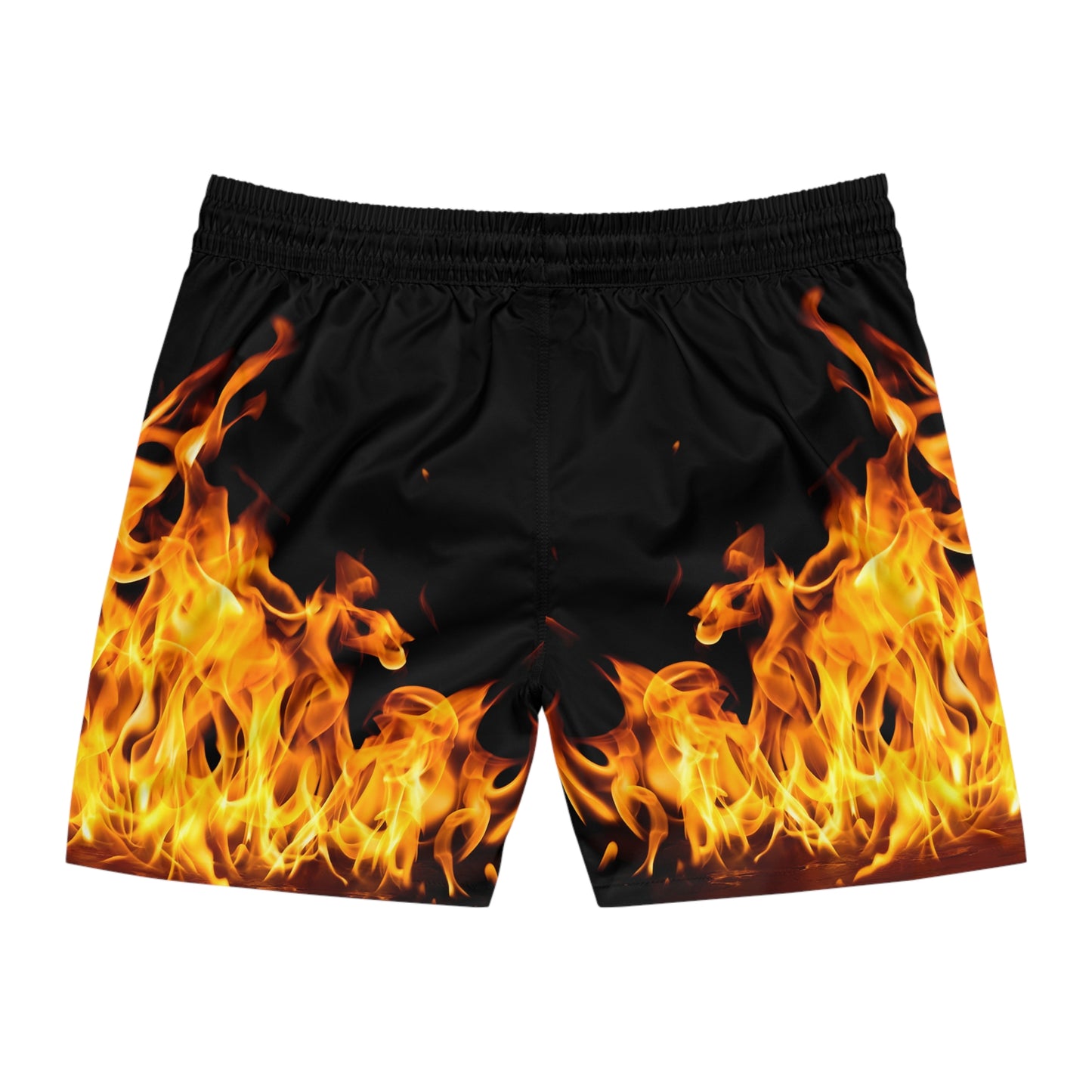 Men's Fire Pattern Swim Shorts - Hot Summer Vibes