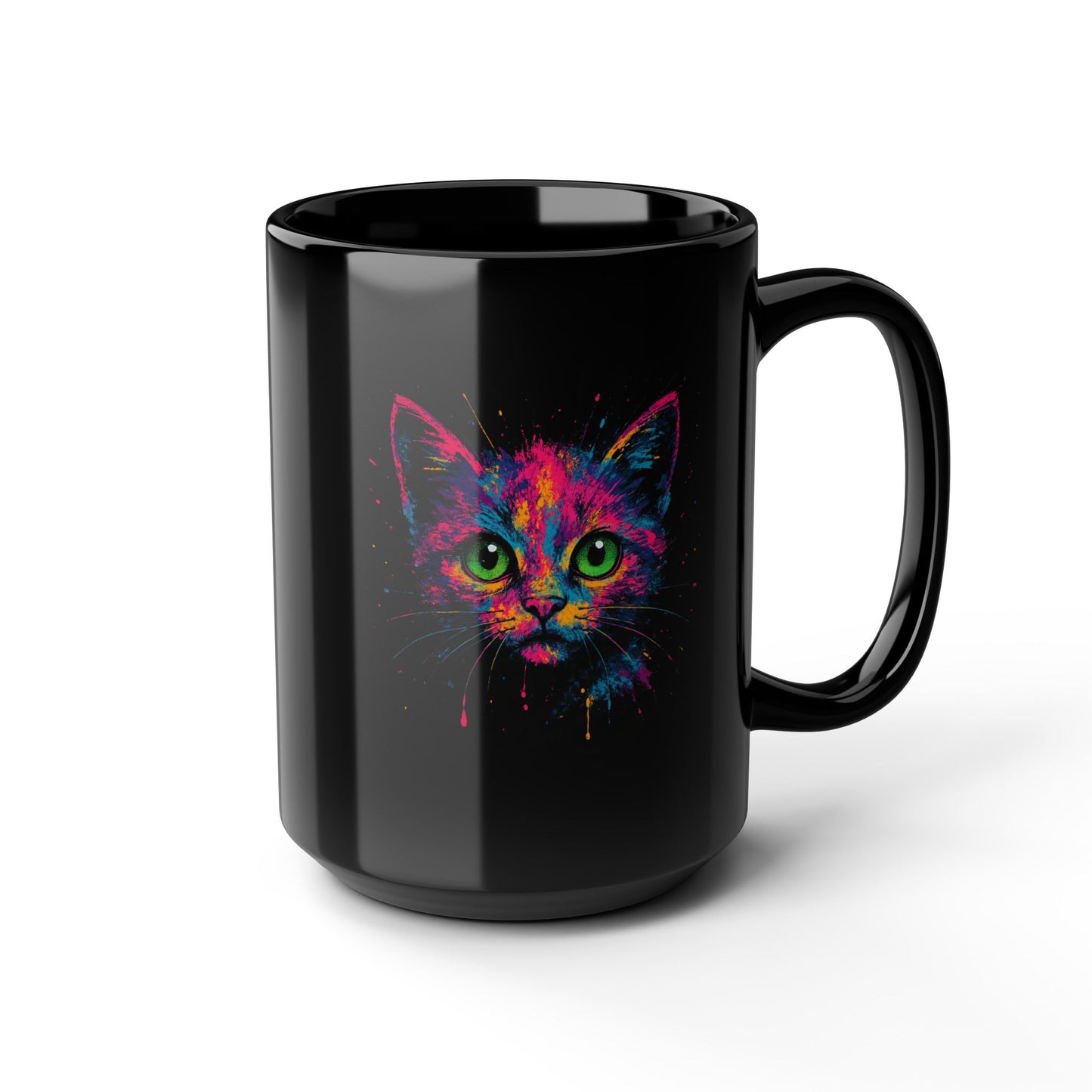 Kätzchen - Schwarze Kaffeetasse - 15oz
