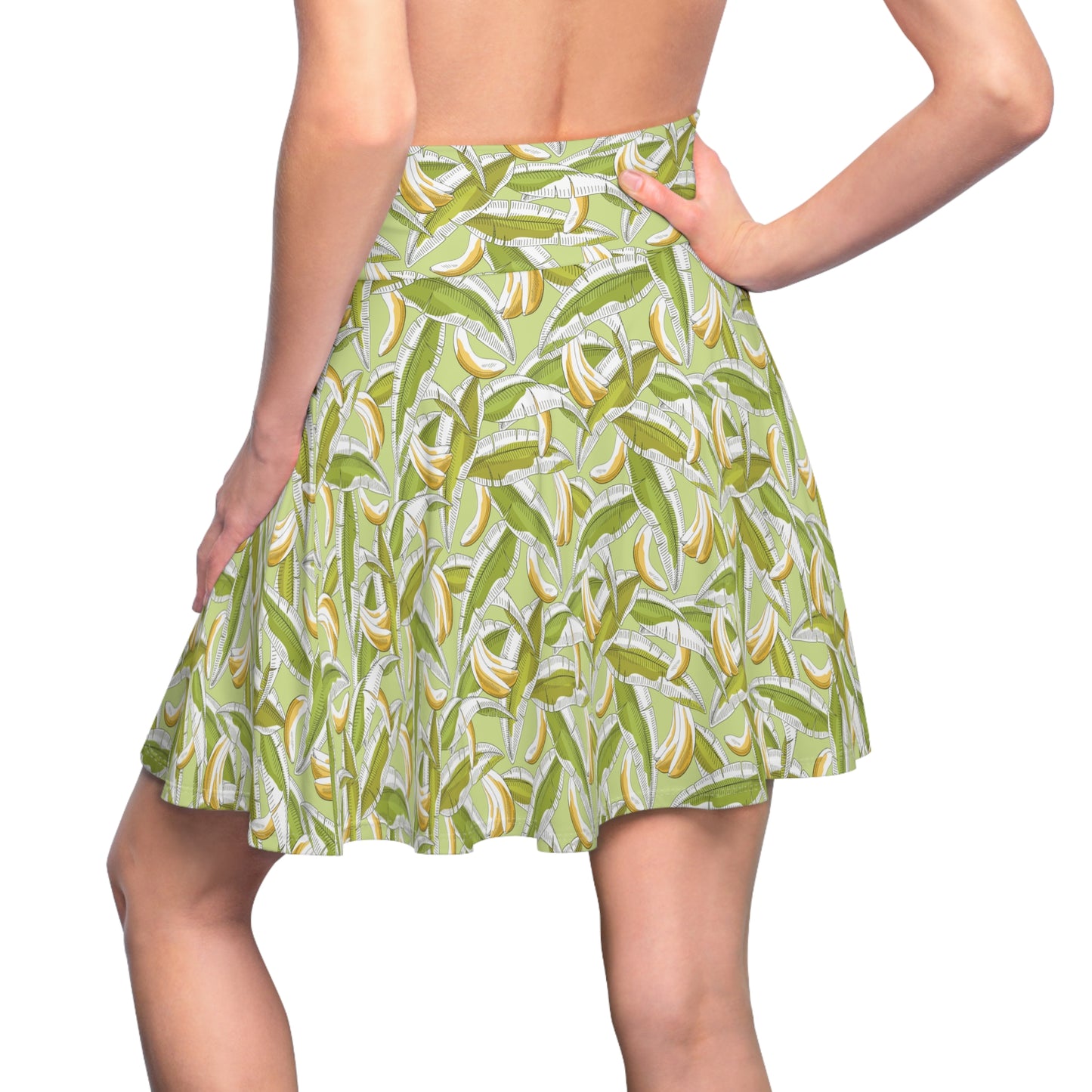 Damen-Skaterrock mit tropischem Bananen-Print – perfekt für Sommer- und Strandtage