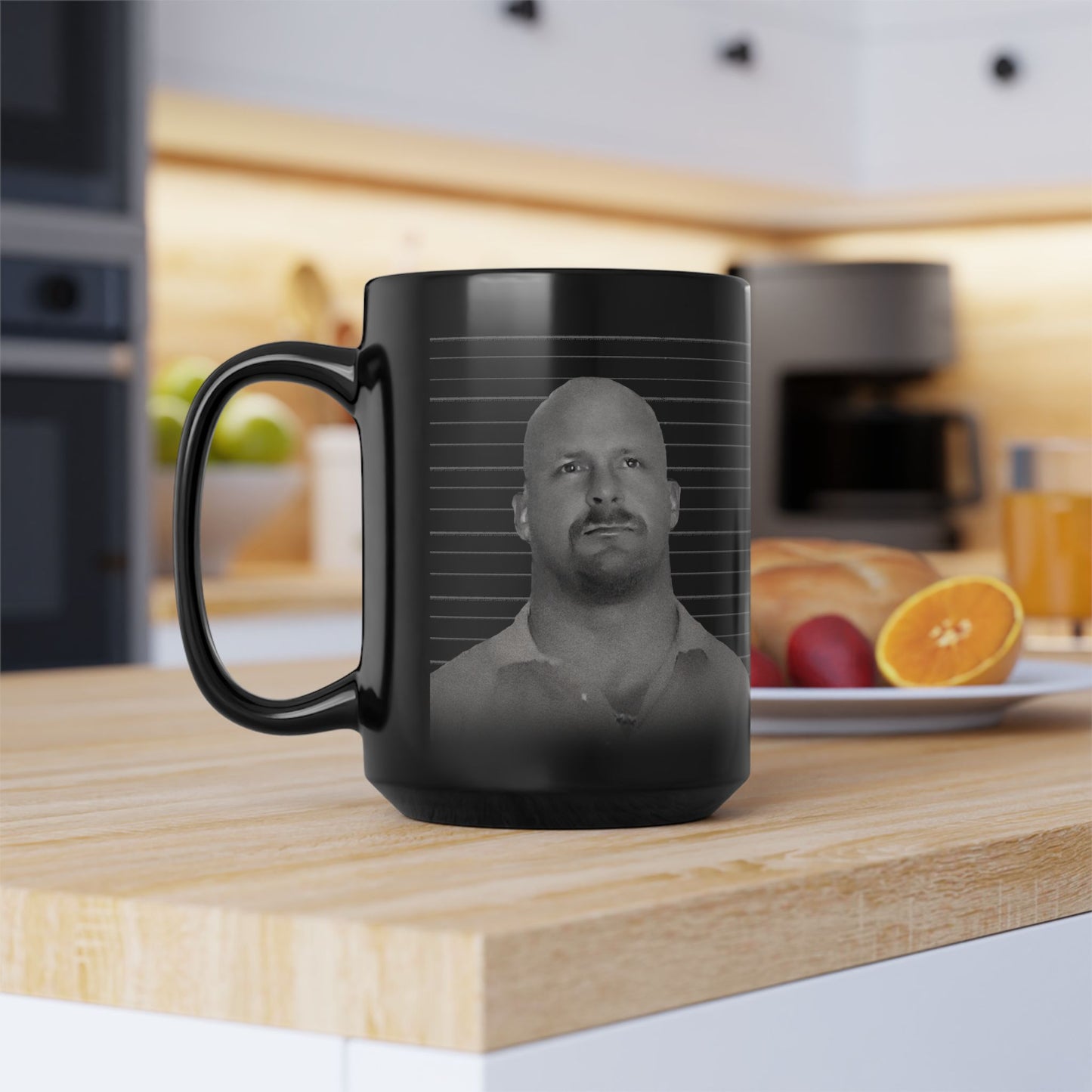 Stone - Mug Shot Black Coffee Mug - 15oz