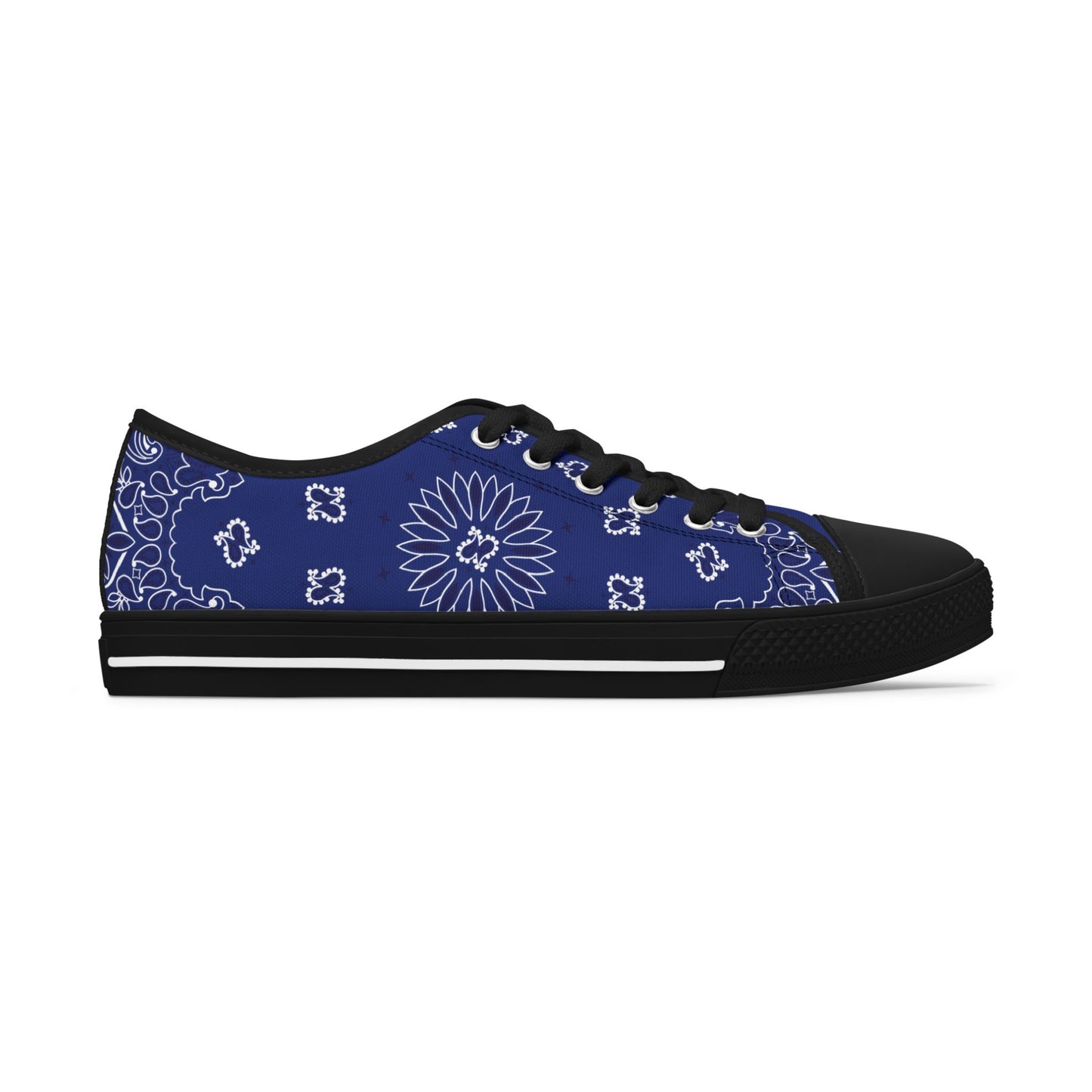 Women's Low Top Sneakers - Blue BANDANA