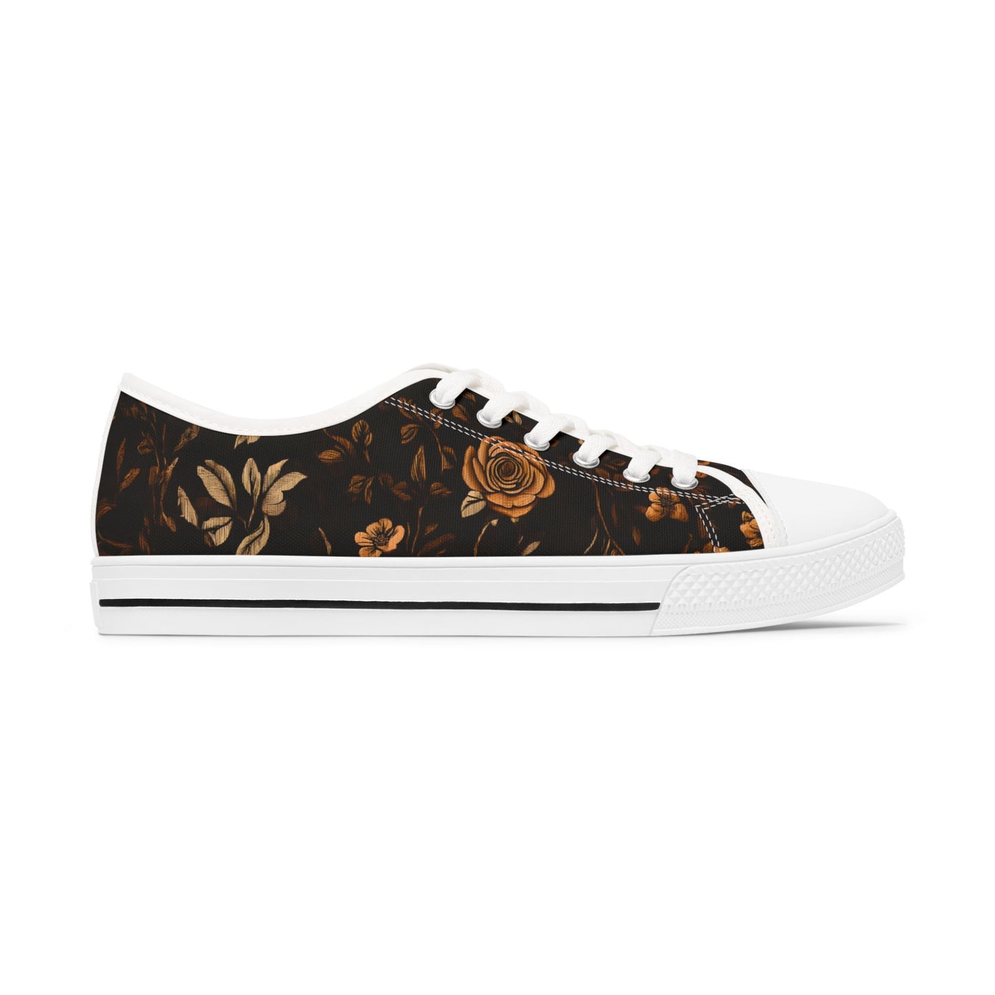 Low Top Sneakers für Damen - Elegantes Blumenmuster
