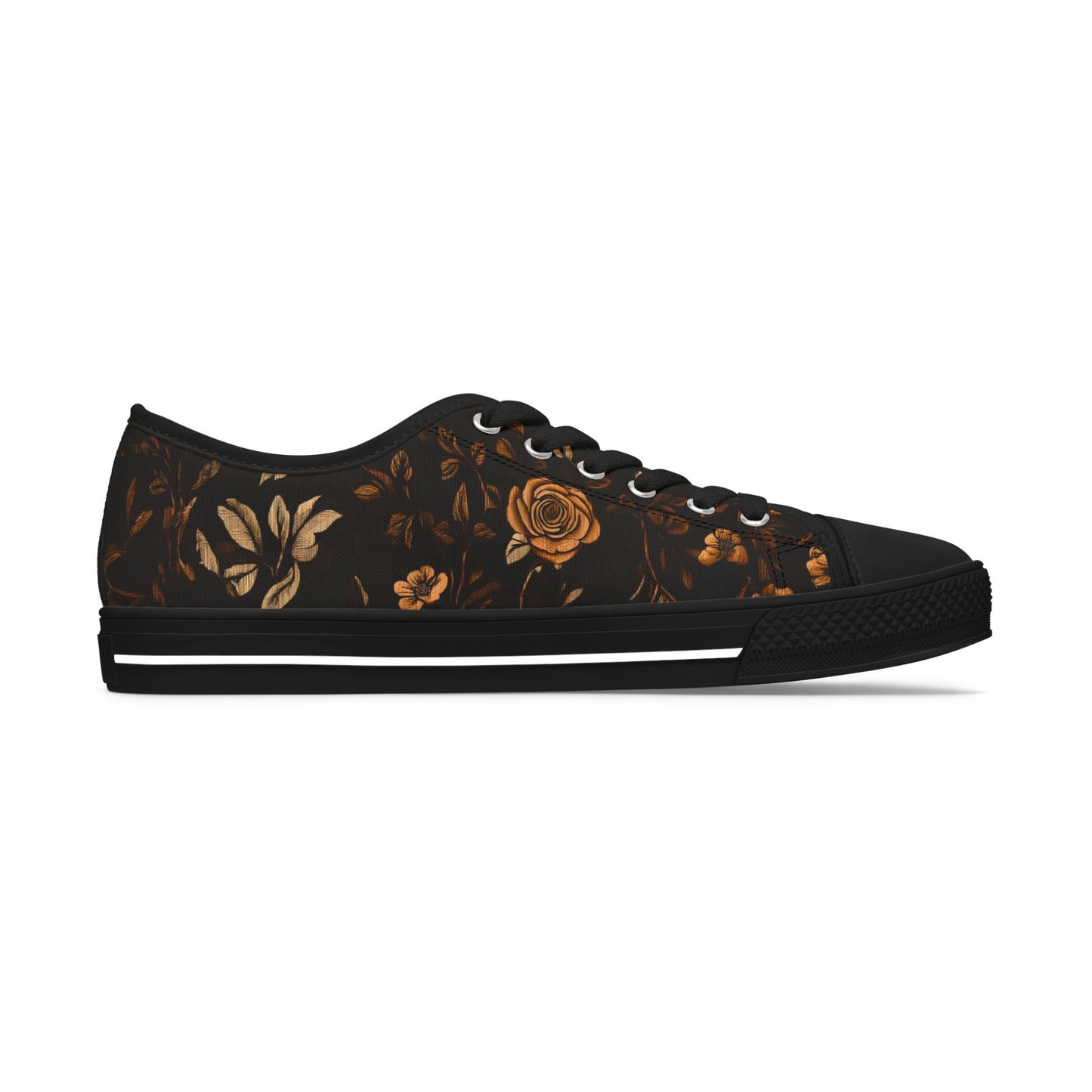 Low Top Sneakers für Damen - Elegantes Blumenmuster