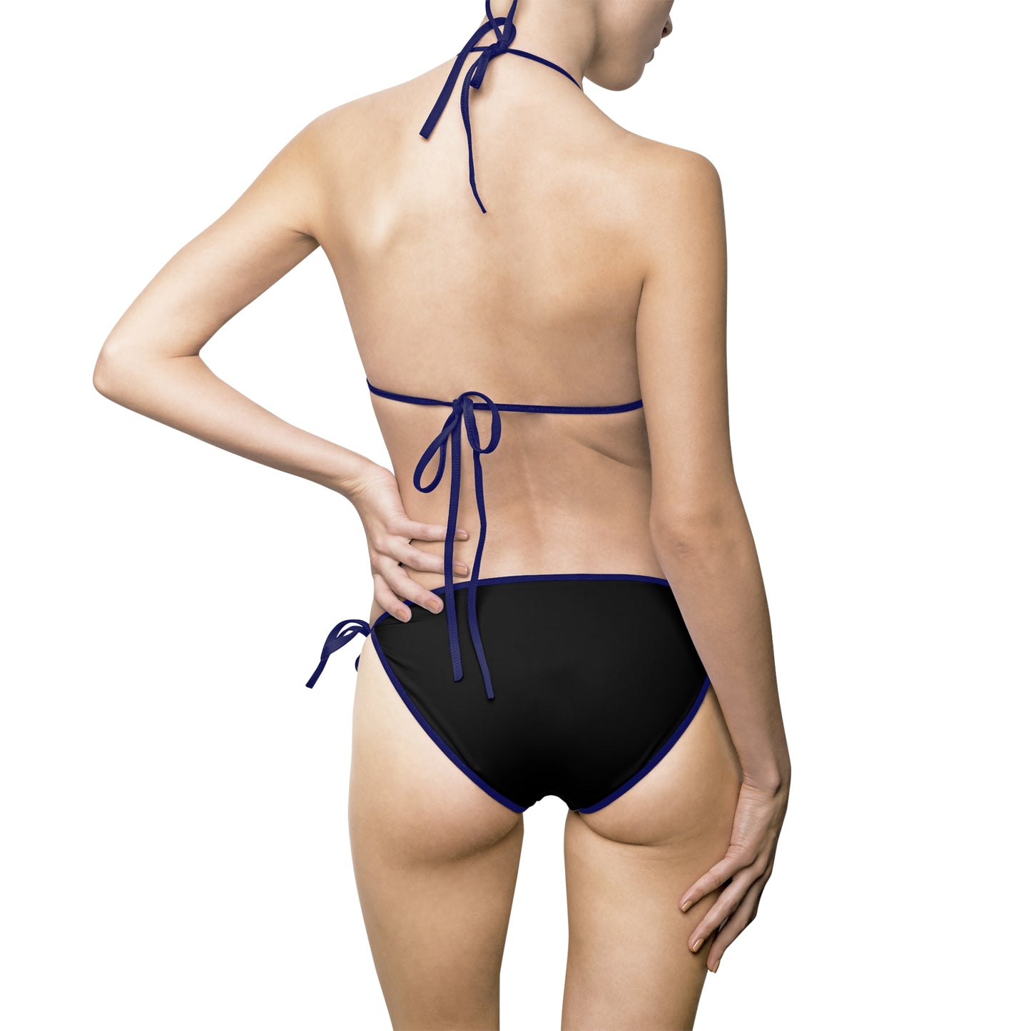 Bikini-Badeanzug für Damen - Blaues Bandana
