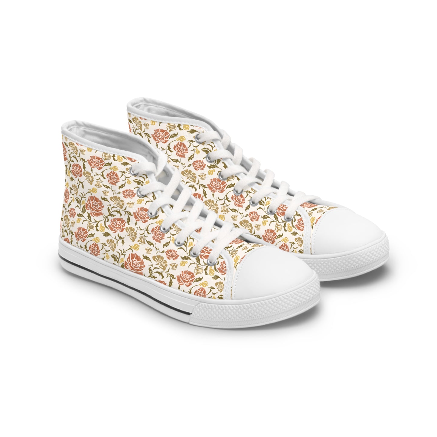 Peach Tree Bloom High Top Sneakers für Damen – Stylisch & Fun