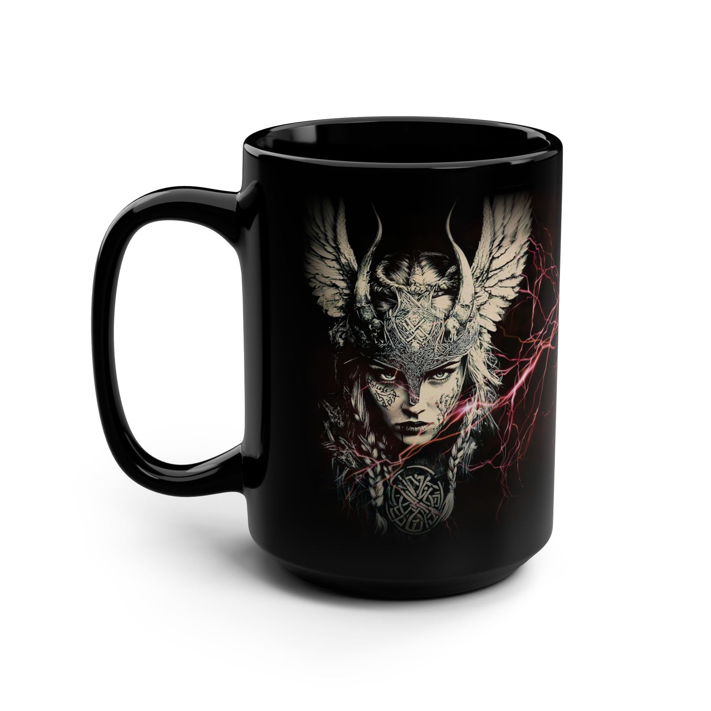 Valkyrie's Revenge – Iron Maidens Collection – Schwarze Kaffeetasse – 425 ml