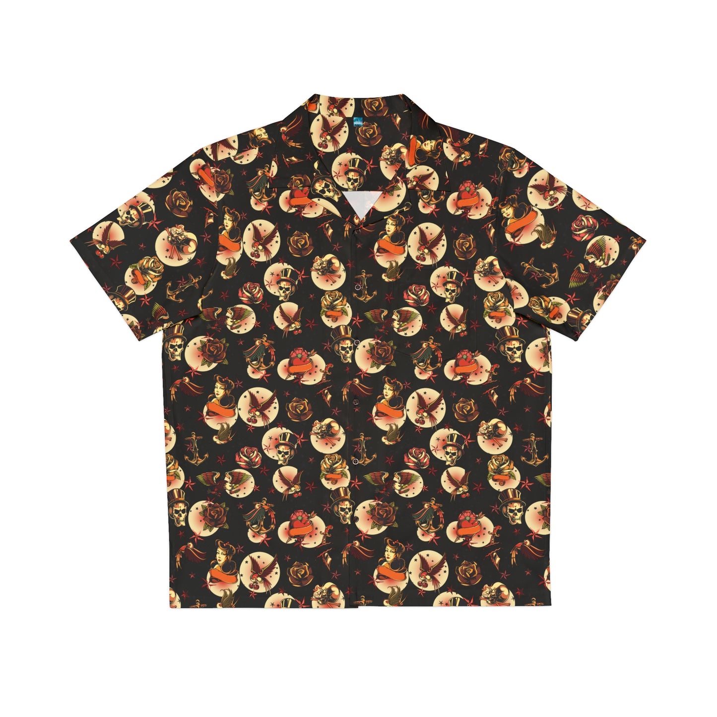 Vintage Tattoos - Men's Hawaiian Shirt - Beach Vibe Summer Gear