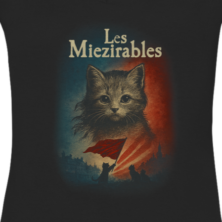 Les Miezirables - Damen Basic V-Neck T-Shirt