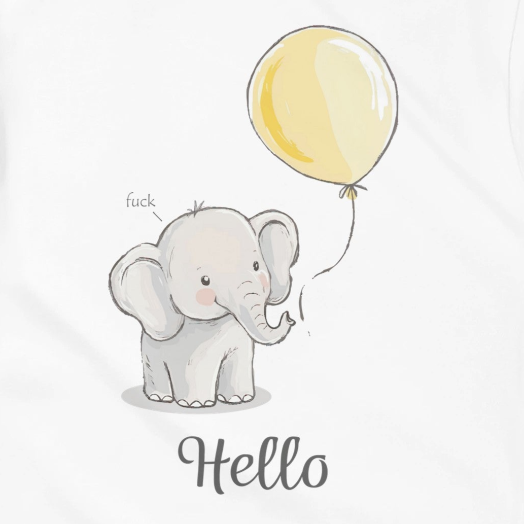 HELLOphant - Schweres Unisex-T-Shirt mit Rundhalsausschnitt | Gildan® 5000