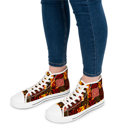 African Summer - High Top Sneakers für Damen – Stylisch & Fun
