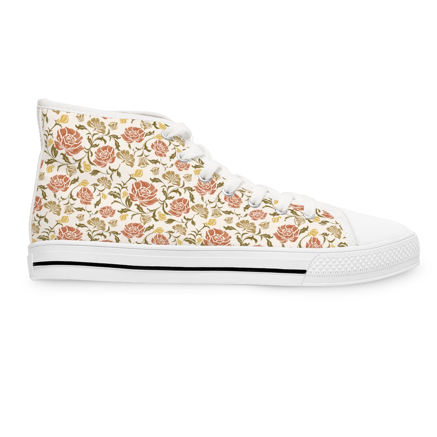 Peach Tree Bloom High Top Sneakers für Damen – Stylisch &amp; Fun