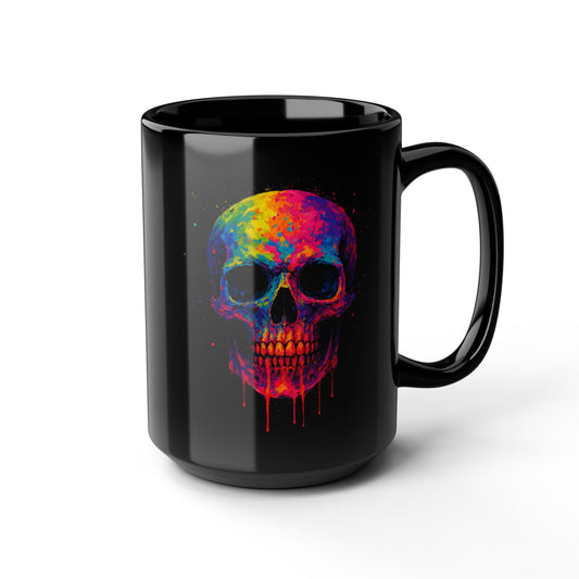 Skull - Black Coffee Mug - 15oz