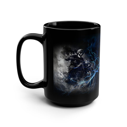 Ride Outa Hell – Iron &amp; Thunder Kollektion – Schwarze Kaffeetasse – 15 oz 