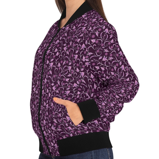 Purple Ivy – Damen Bomberjacke – Schickes Design für den Alltag