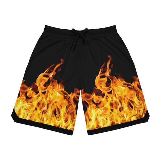Flame Basketball Rib Shorts – Feuer-Design für einen aktiven Lebensstil
