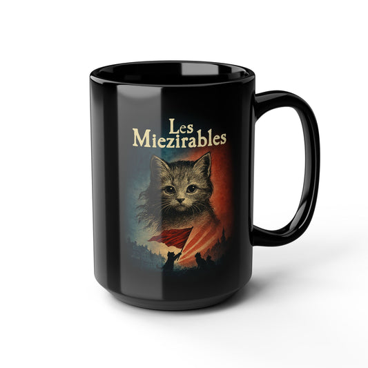 Les Miezirables – Schwarze Kaffeetasse – 15 oz