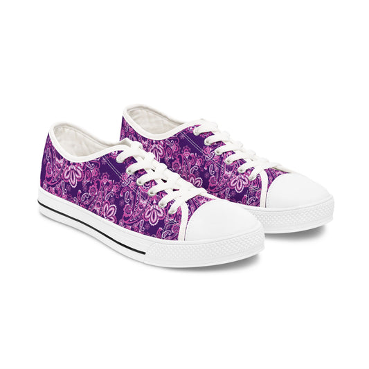 LILA PAISLEY - Niedrige Sneakers - ROTES BANDANA 